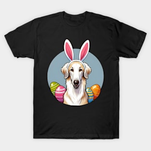 Sloughi with Bunny Ears Embraces Easter Morning T-Shirt